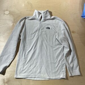 The North Face White Quarter-Zip Fleece Pullover Small (LW)